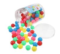 Veemoon 100 Pièces Boules Colorées Plastique Creux pour Mathématiques Problèmes de Probabilité Lot de Billets Éducatifs