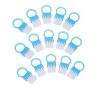 Veemoon 100 Pièces Brosse Ongles Rigide Plastique Nettoyage Manucure Portable pour Salon et Usage Domestique Bleu