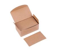 Veemoon 100 Pièces Cartes Kraft Vierges pour Messages DIY Cartes Mots Vintage Papier Kraft Lot Denviron pour Scrapbooking et