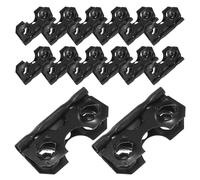 Veemoon 100 Pièces Charnière de Support de Pied Pliable en Fer Noir pour Cadres, Design Caché sans Vis, pour Réparation de Matériel de Béquille Arrière de Cadre et Projets D'art DIY