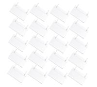 Veemoon 100 Pièces Clip Étiquetage Fil Métallique avec Double Crochet Porte-étiquette Transparent pour Rayonnage Présentoir Prix pour Commerce et Boutique
