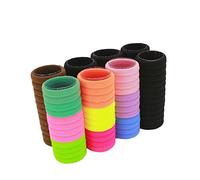 Veemoon 100 pièces Élastiques Cheveux Fille Colorés Bande Élastique Cheveux Haute Élasticité sans pour Queue de Cheval Tresses Garçon Fille et Adultes