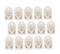 Veemoon 100 pièces Étiquettes Rectangulaires Merci à Suspendre pour Boîte à Bonbons Mariage et Légère Accessoires Demballage Polyvalents