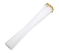 Veemoon 100 Pièces Lot de Hampes de Drapeau Plastique Résistantes et Durables pour Fêtes Publicités et Événements de Remplacement Pratiques et Légères