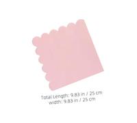 Veemoon 100 pièces Lot de Serviettes Rose à Bords Festonnés Élégantes et Compactes pour Mariage Fête et Goûter