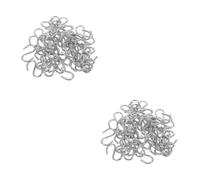 Veemoon 100 Pièces Mini Crochets en S Métalliques Argenté, Lot | Fer Électroplaqué, Surface Polie Lisse, pour Panneaux Grillagés, Cuisines et Organisation Compacte