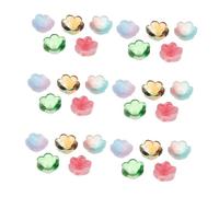 Veemoon 100 Pièces Perles de Verre Gradient Clochette de pour Bijoux DIY Breloques Légères et Confortables Accessoires de Création de Bracelets Colliers et Boucles Oreilles