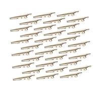 Veemoon 100 pièces Pinces Crocodile Électroplacées Pinces de Test Électriques Polyvalentes pour Gestion Câbles Fixation Sécurisée pour Projets Basse Tension et Soudure DIY
