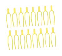 Veemoon 100 pièces Press Tools Pince de Jardin Fourchette Fixation Vigne Clip Plante PP Jaune pour Fraises et Vignes