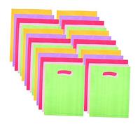 Veemoon 100 pièces Sachet Pochette Plastique pour Fête Bijoux Échantillons Pratique et Décoratif Rose Jaune Vert