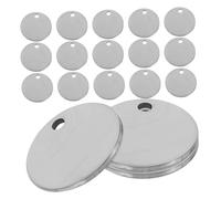 Veemoon 100pièces Étiquettes Vierges Rondes Métal à Estamper De Supports Estampage Acier Inoxydable Pour Porte-clés Et Étiquettes Personnalisées