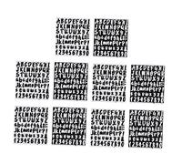 Veemoon 10feuilles Autocollants Lettres Chiffres Adhésifs Alphabet Numeros Stickers Décoration Intérieur Bureau Chambre