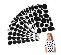 Veemoon 10feuilles Lot De Cercles Feutre Adhésifs Points Irréguliers Autocollants Décoratifs Pour Vêtements Diy Feutre