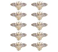 Veemoon 10Pcs Charms pour Ongles en Alliage Forme Abeille 3D Rétro Décoration Manucure pour Fêtes et Performances Scène Accessoire Nail Art Sûr et Exquis