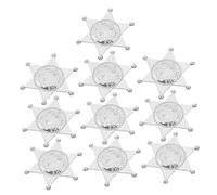 Veemoon 10Pièces Badge de Police Plastique Accessoires Cosplay Décoration Petit Badge Prop pour Fêtes et Déguisements