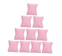Veemoon 10pièces Coussinets Montre Carrés Petits PU Rose Protège Et Présente Bracelets Et Montres Accessoire Essentiel pour Rangement Portable