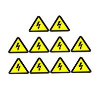 Veemoon 10pièces Étiquettes Électriques Avertissement Panneaux De Clôture Électrique Autocollants De Sécurité Triangulaires Pour Usage Industriel Et Domestique Pour Prévenir Les Accidents