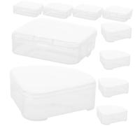 Veemoon 10pièces Lot de Boîtes De Rangement Transparentes pour Éponges Maquillage Étuis Solides pour Poudre Et Houppettes Protection Hygiénique Et Organisation Pratique pour Accessoires Be