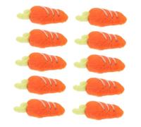Veemoon 10pièces Lot de Carottes Feutre De Laine Breloques Décoratives Broches DIY Épingles à Cheveux Forme De Carotte