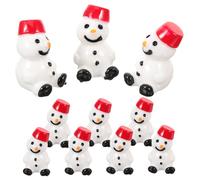 Veemoon 10pièces Lot De Figurines Miniatures De Bonhomme Pour Décorations De Noël Et Création De Mini-paysages