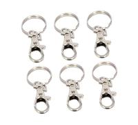 Veemoon 10pièces Porte-clés avec Mousqueton Pivotant Métal Anneau De Sécurité Clip Facile à Utiliser pour Clés De Voiture Et Maison