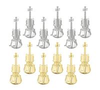 Veemoon 12 Accessoires Hawaïens De Noël - Ornements Musical Instruments en Violon - Décoration Suspendue pour Sapin De Noël Idéal pour Fêtes Et Célébrations Festives