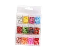 Veemoon 12 Boîtes Slices de Fruits Argile Polymère pour Nail Art Boîtes de Décorations Diy Colorées Accessoires Créatifs pour Ongles et Artisanat