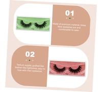 Veemoon 12 Kit Faux Cils Colorés Denses et Naturels Accessoires de Maquillage pour Scène et Usage Professionnel Effet Recourbé et Volumineux Rouge Rose