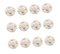 Veemoon 12 Paires boucle magnétique fermoir de coudre des aimants boutons-pression Attaches portefeuille boutons instantanés en métal clichés magnétiques Silver