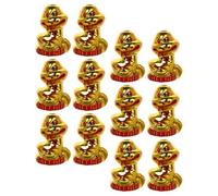 Veemoon 12 Pcs Pendentifs Serpent Feng Shui 2025 en Plastique, Décoration Polyvalente Résistante à L'usure pour Bijoux et Bureau, Design Élégant pour Nouvel An Chinois