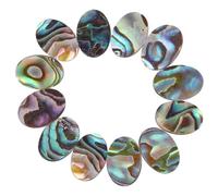 Veemoon 12 pièces Abalone Shell Cabochons Pendants Charms For DIY Jewelry Making Oval Natural Beads For Earrings And Necklaces