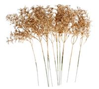 Veemoon 12 Pièces de Branches Décoratives Dorées Pailletées Artificielles 5 Branches D’Eucalyptus Décoration de Noël pour Sapin Centre de Table et Vase Plantes pour Ambiance Festive