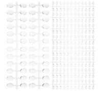 Veemoon 12 Pièces de Conseils Ovales Moyens Transparents pour Manucure - Échantillons de Vernis à Ongles pour Nail Art - Équipement de Salon et Outils de Présentation pour Formation