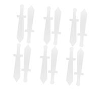 Veemoon 12 Pièces en Carton Blanc à Décorer DIY, Accessoire Cosplay Chevalier pour Garçon et Filles, Jeu D'escrime et Fête Costumée Halloween
