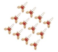 Veemoon 12 Pièces Épingles à Cheveux U Doré avec Design Vintage et Perles Accessoires Élégants pour de Mariée et Occasions Spéciales