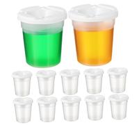 Veemoon 12 Pièces Paint Cups With Lids Small Non Spill Paint Containers For Art Supplies Classroom Group Activities