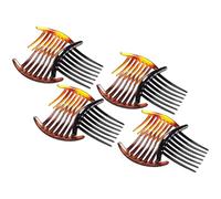 Veemoon 12 Pièces Peigne Chignon à Sept Dents, Accessoire Cheveux Lune en | Plastique Léger, Décor Simple et Délicat, pour Femmes et Filles, Usage Quotidien, Mariages, Événements