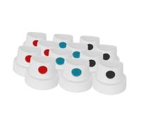 Veemoon 12 Pièces Spray Paint Caps Ergonomic Nozzle Tips For Women Comfortable Drying Portable Accessories For Graffiti And Diy Art
