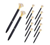 Veemoon 12 pièces Stylos à Bille avec Cristaux Noir Encre Set Lisse Élégant pour École Bureau Mariage