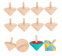 Veemoon 12 pièces Toupies pour Garçon Fille Jouets Gyroscopiques à Peindre Activité DIY Éducative pour Développer la Créativité Compétences Motrices