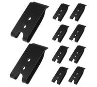 Veemoon 12pièces Clips De Ceinture Métal Lot de Fermoir à Ressort Crochet à Double pour Pochettes Sacs Ceintures Bricolage Noir