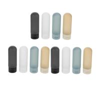 Veemoon 12pièces Lot De Flacons De Voyage Souples Pour Lotions Crème Shampoing Soins Peau Et Produits De Toilette Rechargeables Et Anti-fuites