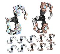 Veemoon 12pièces Pins à Cheveux Décoratifs Forme de Fleur Petites Griffes Antidérapantes pour Femmes Accessoires de Cheveux Fleuris pour Coiffures Élégantes Couleur Aléatoire
