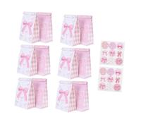 Veemoon 12pièces Sacs Papier Pour Cadeaux Anniversaire Sachets Avec Nœud Et Autocollants Sacs Papier Kraft Pour Fêtes Sachets à Friandises De Vacances