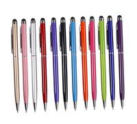 Veemoon 12pièces Stylus Tactile pour Écrans Capacitatifs Stylet Dessin pour Téléphones Et Tablettes Pratique pour Prendre des Notes Et Dessiner Couleurs Aléatoires