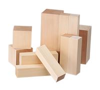 Veemoon 13 Pièces Lot de Blocs de Tilleul pour Sculpture Naturel Texture Fine Facile à Sculpter Apprentissage et Projets DIY Créatifs