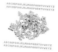 Veemoon 130pièces Breloques Lettres Alphabet A-z Perles Strass Pour Bijoux Diy Breloques Métalliques Fournitures Créatives Accessoires Décoratifs