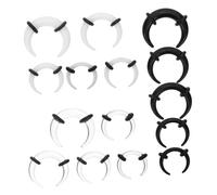 Veemoon 15 Pièces Anneau de nez d'oreille acrylique Avion de septum anneaux de nez septum kit d'écarteurs d'oreille septum en fer à cheval petit anneau septum