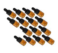 Veemoon 15 pièces Bouteilles Rechargeables Verre avec Pipette Compte Gouttes pour Huile Essentielle et Parfum Flacons de Voyage Marron et Étanche