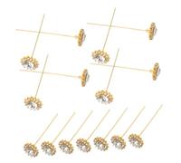 Veemoon 15 Pièces Broches Faites À La Main Accessoires Broche Fleur Broche Fleur De Mariée Corsage Cristal